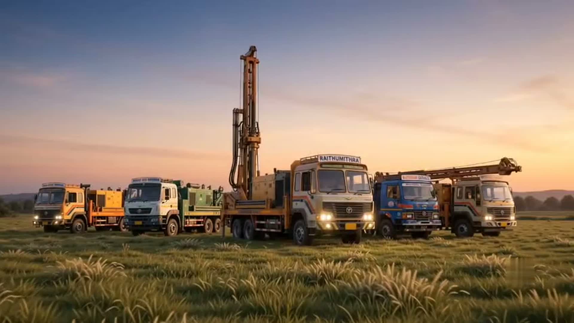 Raithu Mithra Borewells Heavy Drilling Rig Fleet in Telangana